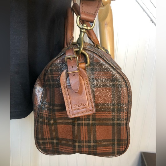 MRALPH LAUREN Tartan Plaid Boston Travel Crossbody Shoulder Bag Speedy 30 - Picture 7 of 17